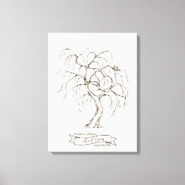 Lienzo Árbol de huellas dactilares silvestres llorosos