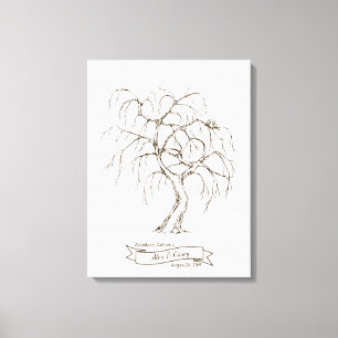 Lienzo Árbol de huellas dactilares silvestres llorosos