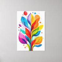 Árbol De La Vida Botánico Abstracto Vibrante Y Col