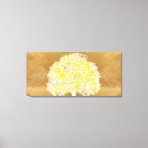 Lienzo Árbol de la Vida dorado y amarillo en el Cielo