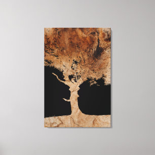 Lienzo Árbol de madera