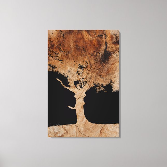 Lienzo Árbol de madera (Anverso)