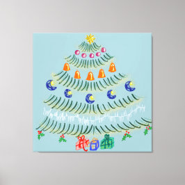 Lienzo árbol de Navidad