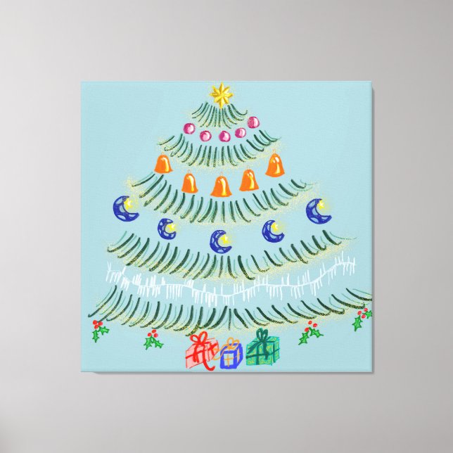 Lienzo árbol de Navidad (Anverso)