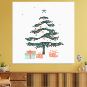 Lienzo árbol de Navidad