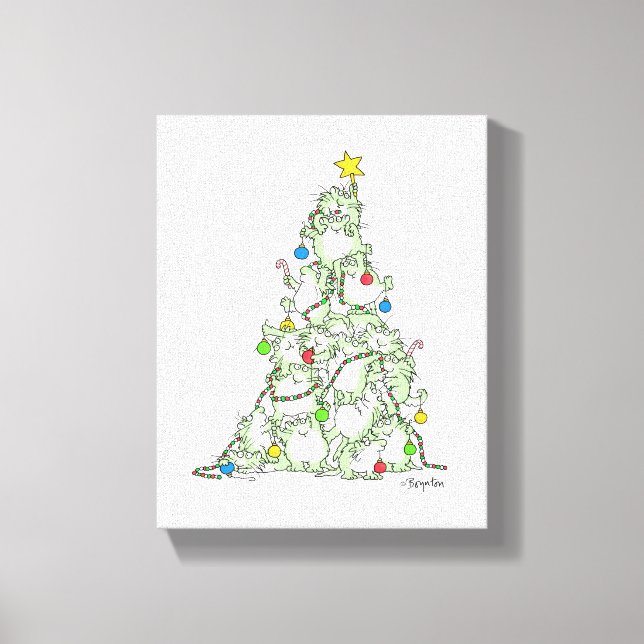 Lienzo Árbol de Navidad de Kitties por Sandra Boynton (Anverso)