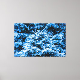 Lienzo Árbol de Navidad de Nieve en Invierno