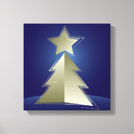Lienzo Árbol de Navidad dorado