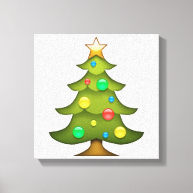 Lienzo Árbol de Navidad - Emoji (Anverso)