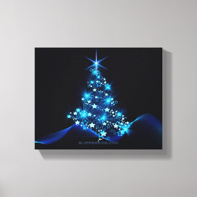 Lienzo Árbol de Navidad estilizado y brillante de Slipper (Anverso)