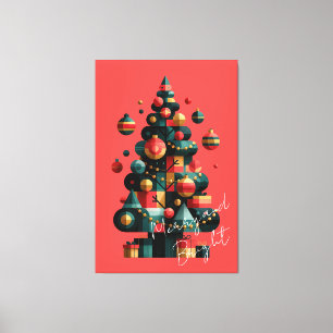 Lienzo Árbol de Navidad geométrico