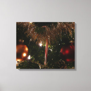 Lienzo Árbol de Navidad II Rojo y Dorado de Fiesta