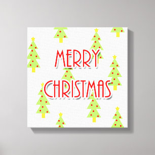 Lienzo árbol de navidad retro moderno de mediados de sigl