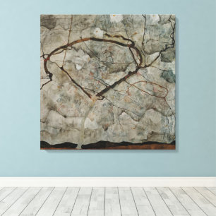 Lienzo Árbol de otoño en movimiento de Egon Schiele