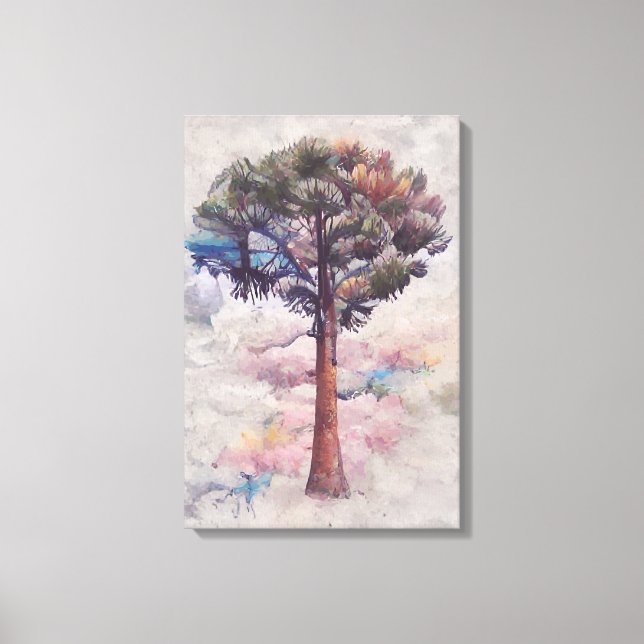 Lienzo Árbol de palma vintage (Anverso)