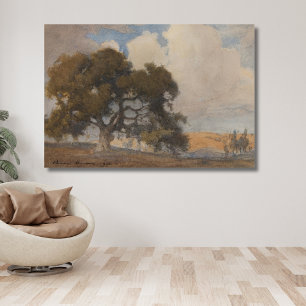 Lienzo Árbol de roble (1910) - Majestuosa acuarela de épo