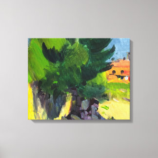Lienzo Árbol de verano de pintura moderna