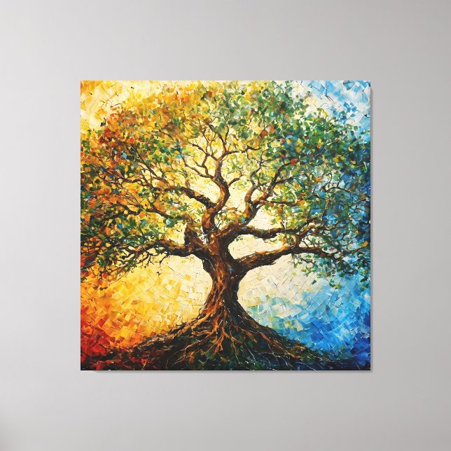 Lienzo Árbol del conocimiento - Pintura de petróleo (Anverso)