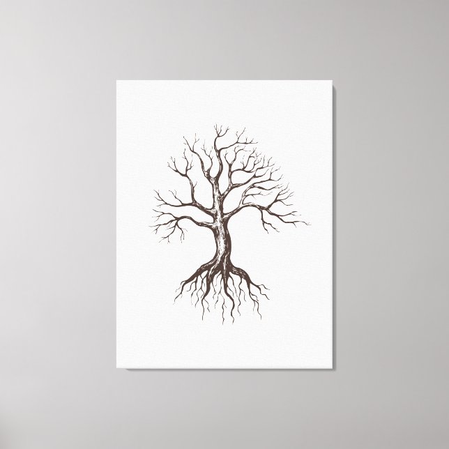 Lienzo Árbol desnudo (Anverso)