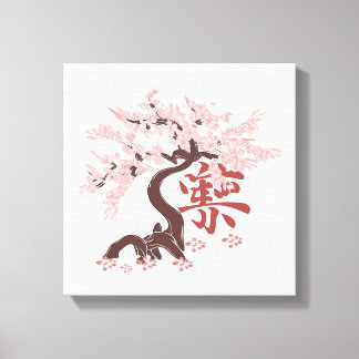 Lienzo árbol japonés