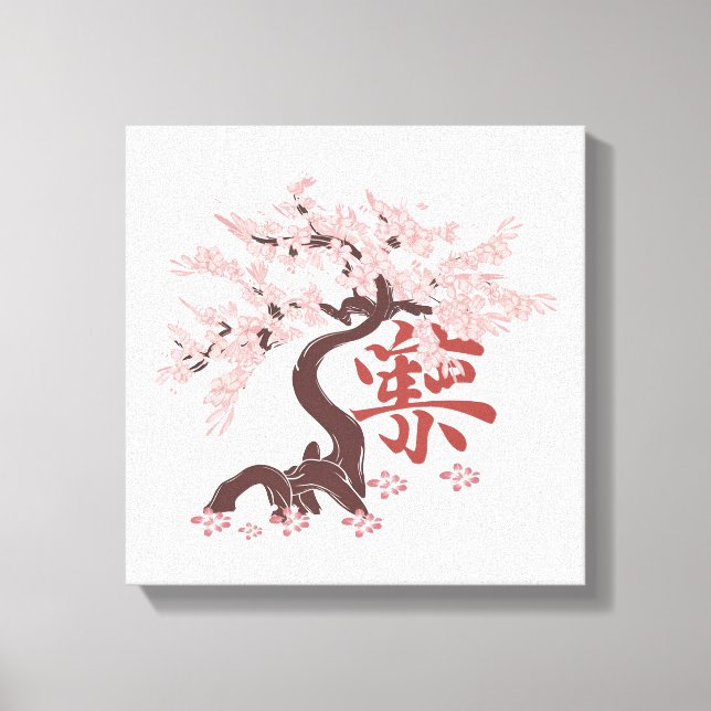Lienzo árbol japonés (Anverso)