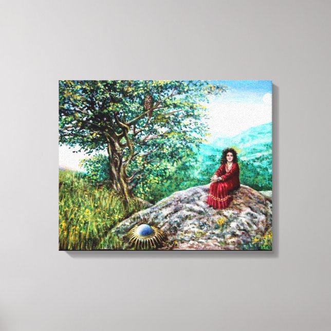 Lienzo ÁRBOL MAGIC / Amanecer en la Madera Verde y Dama e (Anverso)