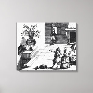 Lienzo Árbol musical de la canción del pájaro, c.1670