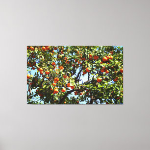 Lienzo árbol naranja