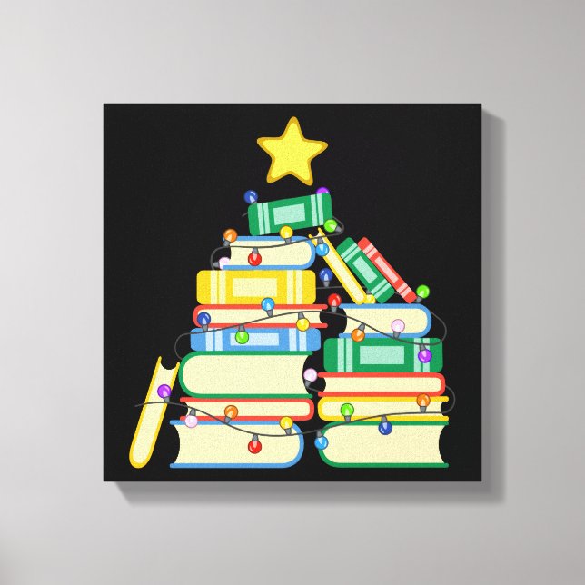 Lienzo Árbol navideño galáctico II (Anverso)