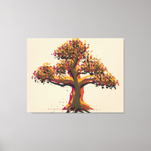 Lienzo Árbol otoñal (Anverso)