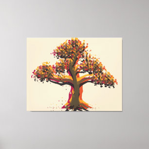 Lienzo Árbol otoñal