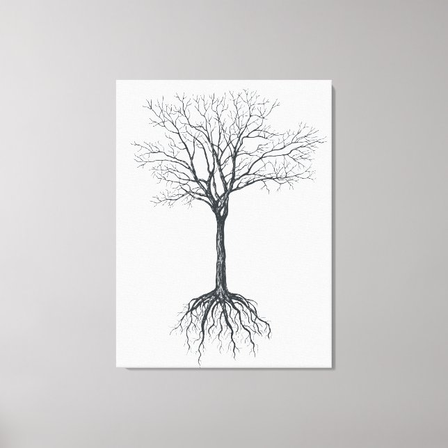 Lienzo Árbol sin hojas (Anverso)