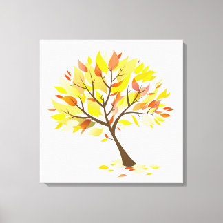Lienzo Árbol temático de otoño [24x24] pulgadas