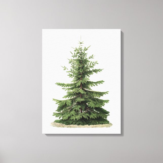 Lienzo Árbol vintage de Navidad (Anverso)