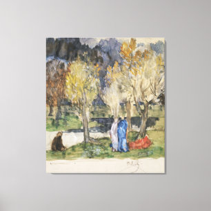 Lienzo Arboleda sagrada de Pedro Puvis de Chavannes