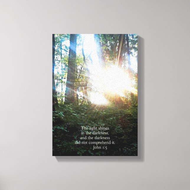 Lienzo Árboles Biblia cristiana contra escritura creacion (Anverso)