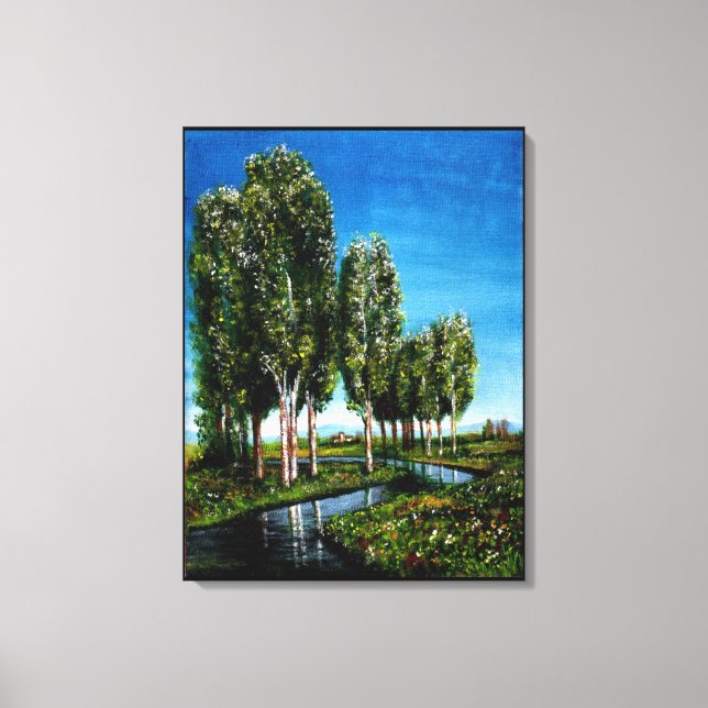 LIENZO ÁRBOLES BIRCH EN TOSCANA (Anverso)