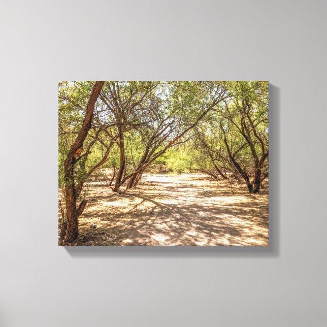 Lienzo Árboles de 4745 sombras en el desierto (Anverso)