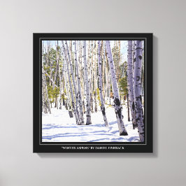 Lienzo Árboles de Aspen en el Bosque