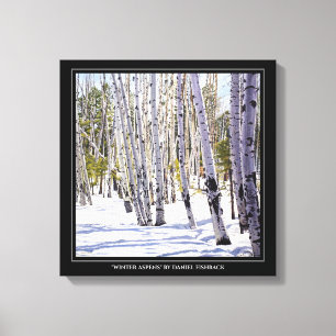 Lienzo Árboles de Aspen en el Bosque