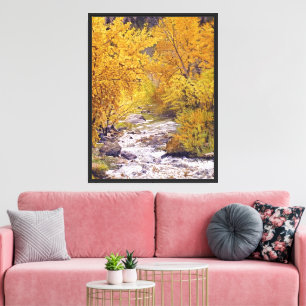 Lienzo Árboles de Aspen Otoñales Coloridos en Morrison Co