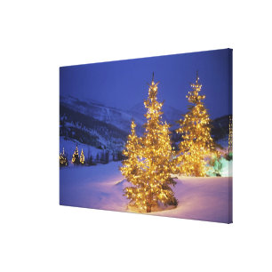 Lienzo Árboles de Navidad, Park City, Montañas Wastch,