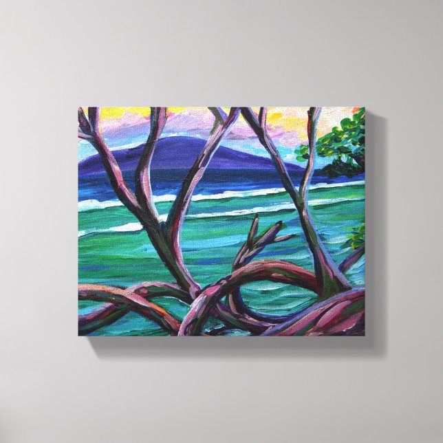 Lienzo Árboles en los mil picos (Anverso)