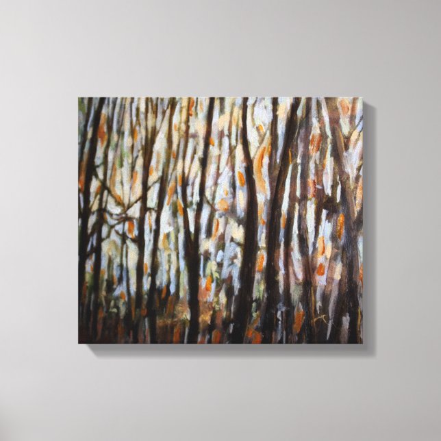 Lienzo Árboles forestales jóvenes (Anverso)