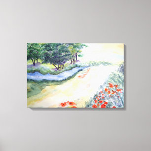 Lienzo Árboles Y Cachorros De Agua