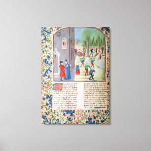 Lienzo Árboles y cosecha del corte