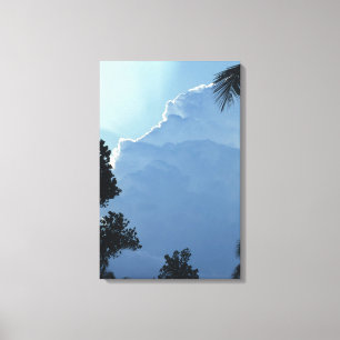 Lienzo Árboles y nubes