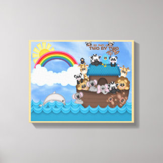 Lienzo Arca de animales Noas dos por dos grandes inundaci