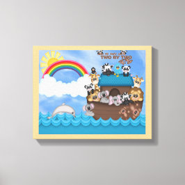 Lienzo Arca de animales Noas dos por dos grandes inundaci