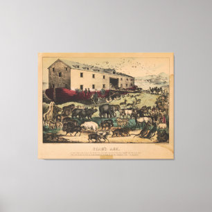 Lienzo Arca de Noé por Currier e Ives (1868-78)